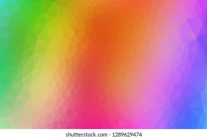 Light Multicolor, Rainbow vector low poly cover. A completely new color illustration in a vague style. Completely new template for your business design.