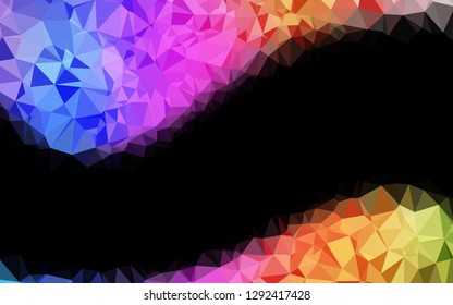 Light Multicolor, Rainbow vector low poly texture. Creative illustration in halftone style with gradient. The best triangular design for your business.