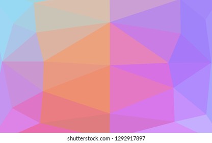 Light Multicolor, Rainbow vector low poly layout. Colorful abstract illustration with gradient. Template for a cell phone background.