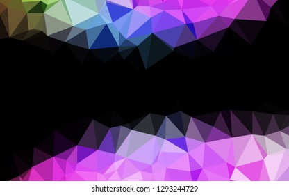 Light Multicolor, Rainbow vector low poly layout. Creative illustration in halftone style with gradient. Completely new design for your business.