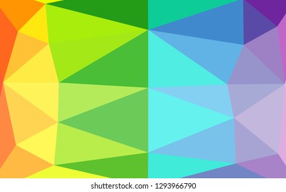 Light Multicolor, Rainbow vector low poly texture. Brand new colorful illustration in with gradient. New texture for your design.