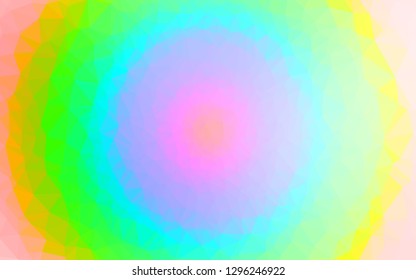 Light Multicolor, Rainbow vector low poly layout. Colorful illustration in Origami style with gradient.  Brand new design for your business.