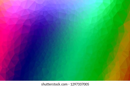 Light Multicolor, Rainbow vector low poly layout. Creative illustration in halftone style with gradient. Completely new design for your business.