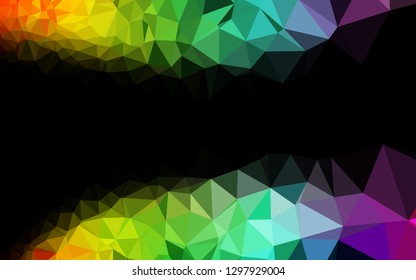 Light Multicolor, Rainbow vector low poly layout. Colorful abstract illustration with gradient. Completely new design for your business.