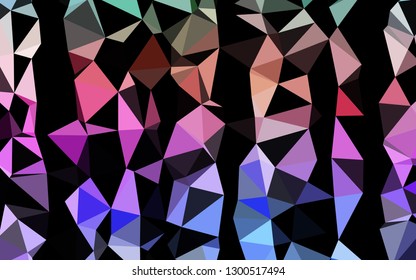 Light Multicolor, Rainbow vector low poly cover. Triangular geometric sample with gradient.  Completely new template for your business design.