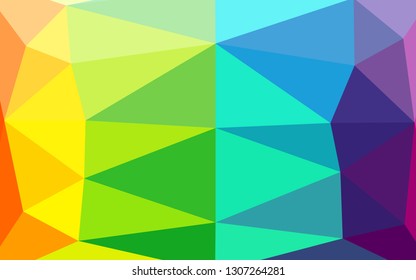 Light Multicolor, Rainbow vector low poly cover. A vague abstract illustration with gradient. Brand new style for your business design.