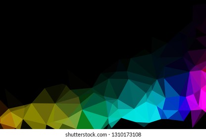 Light Multicolor, Rainbow vector low poly texture. A completely new color illustration in a vague style. Template for your brand book.