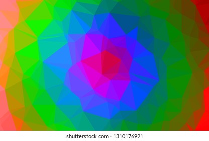Light Multicolor, Rainbow vector low poly layout. Geometric illustration in Origami style with gradient. Brand new design for your business.
