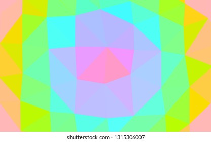 Light Multicolor, Rainbow vector low poly texture. Colorful illustration in abstract style with gradient. Polygonal design for your web site.