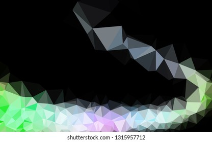 Light Multicolor, Rainbow vector low poly texture. Colorful illustration in Origami style with gradient.  Polygonal design for your web site.