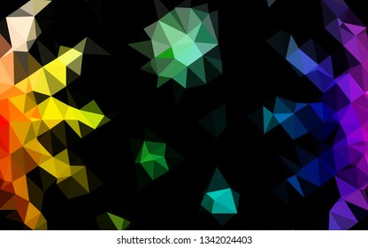 Light Multicolor, Rainbow vector low poly layout. Colorful illustration in abstract style with gradient. Completely new design for your business.