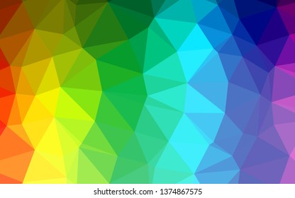 Light Multicolor, Rainbow vector low poly cover. Brand new colorful illustration in with gradient. Completely new design for your business.