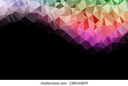 Light Multicolor, Rainbow vector low poly texture. Brand new colorful illustration in with gradient. Template for a cell phone background.