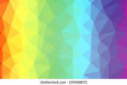 Light Multicolor, Rainbow vector low poly layout. Shining colored illustration in a Brand new style. Elegant pattern for a brand book.