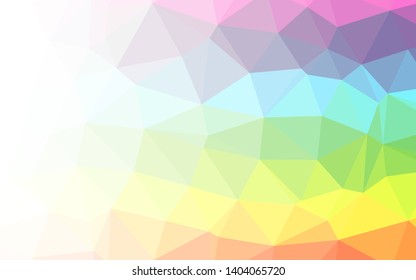 Light Multicolor, Rainbow vector low poly cover. A vague abstract illustration with gradient. Template for a cell phone background.