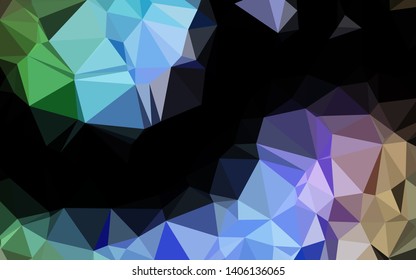 Light Multicolor, Rainbow vector low poly layout. A vague abstract illustration with gradient. Completely new template for your business design.