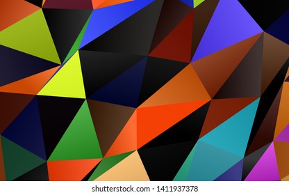 Light Multicolor, Rainbow vector low poly layout. Colorful abstract illustration with gradient. Completely new template for your business design.