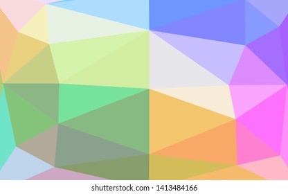 Light Multicolor, Rainbow vector low poly cover. An elegant bright illustration with gradient. Brand new style for your business design.