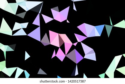 Light Multicolor, Rainbow vector low poly layout. Colorful abstract illustration with gradient. Polygonal design for your web site.