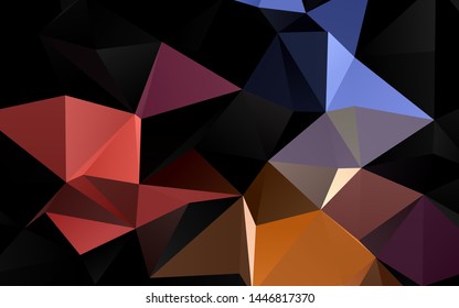 Light Multicolor, Rainbow vector low poly texture. Creative illustration in halftone style with gradient. Polygonal design for your web site.