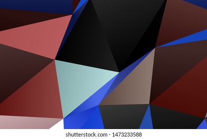 Light Multicolor, Rainbow vector low poly texture. Creative illustration in halftone style with gradient. Completely new template for your business design.