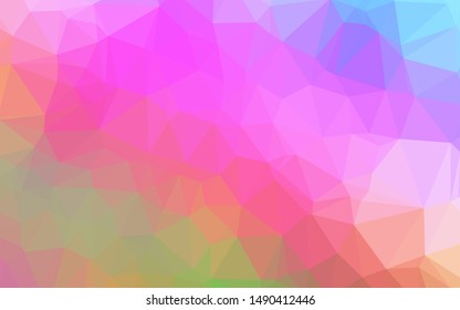 Light Multicolor, Rainbow vector low poly cover. Colorful abstract illustration with gradient. Elegant pattern for a brand book.