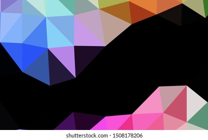 Light Multicolor, Rainbow vector low poly texture. An elegant bright illustration with gradient. Brand new style for your business design.