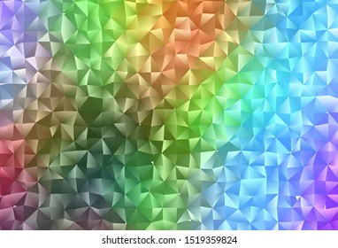 Light Multicolor, Rainbow vector low poly texture. Colorful illustration in Origami style with gradient.  Brand new style for your business design.