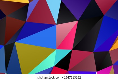 Light Multicolor, Rainbow vector low poly layout. Creative illustration in halftone style with gradient. New texture for your design.