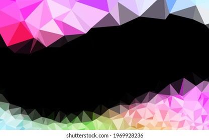 Light Multicolor, Rainbow vector low poly texture. Modern geometrical abstract illustration with gradient. Completely new template for your business design.