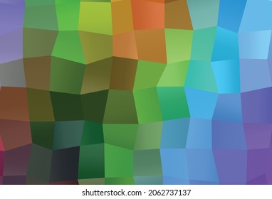 Light Multi color, Rainbow Vektorgrafik Low-Poly-Cover. Moderne geometrische abstrakte Illustration mit Farbverlauf. Elegantes Muster für ein Markenbuch.
