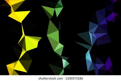 Light Multicolor, Rainbow vector low poly texture. Colorful illustration in Origami style with gradient.  Brand new style for your business design.