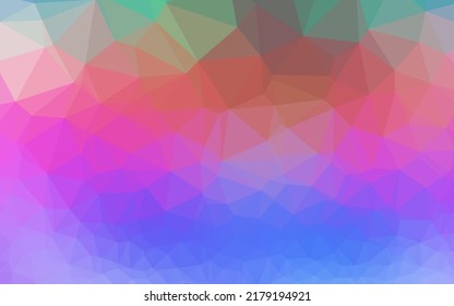 Light Multicolor, Rainbow vector low poly cover. An elegant bright illustration with gradient. Template for a cell phone background.