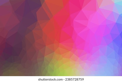 Light Multicolor, Rainbow vector low poly texture. Modern geometrical abstract illustration with gradient. Template for your brand book.