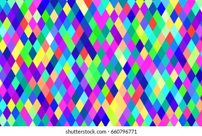 Light Multicolor, Rainbow vector low poly pattern. Triangular geometric sample with gradient.  The textured pattern can be used for background.
