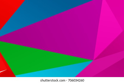 Light Multicolor, Rainbow vector low poly template. Colorful abstract illustration with gradient. Triangular pattern for your business design.