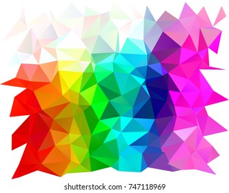 Light Multicolor, Rainbow vector low poly template. A vague abstract illustration with gradient. Brand-new style for your business design.