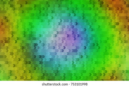 Light Multicolor, Rainbow vector low poly background. A sample with a polygonal design. Illustration in polygonal style with repeating squares