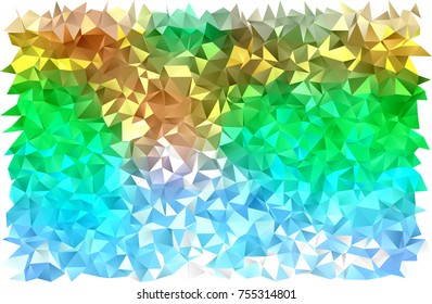 Light Multicolor, Rainbow vector low poly template. Shining illustration, which consist of triangles. The textured pattern can be used for background.