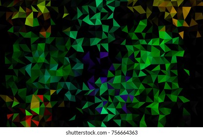Light Multicolor, Rainbow vector low poly pattern. Colorful illustration in abstract style with gradient. The textured pattern can be used for background.