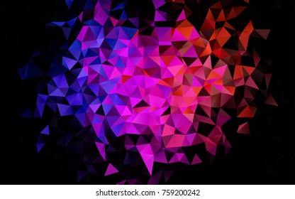 Light Multicolor, Rainbow vector low poly background. Glitter abstract illustration with an elegant design. Brand-new style for your business design.