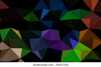 Light Multicolor, Rainbow vector low poly background. A completely new color illustration in a vague style. A completely new template for your business design.