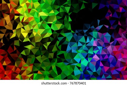 Light Multicolor, Rainbow vector low poly template. A vague abstract illustration with gradient. A new texture for your design.