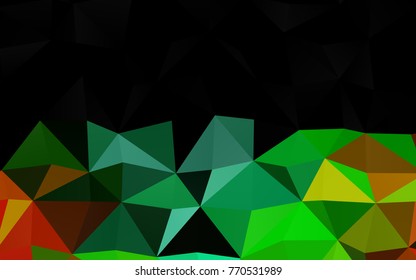 Light Multicolor, Rainbow vector low poly pattern. Geometric illustration in Origami style with gradient.  Triangular pattern for your business design.