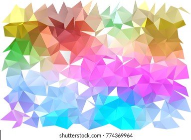 Light Multicolor, Rainbow vector low poly background. A sample with polygonal shapes. A completely new template for your business design.