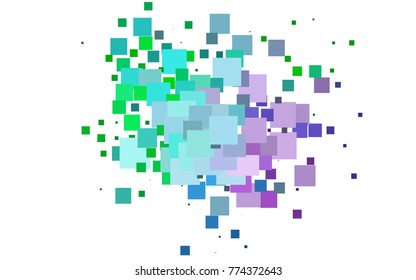 Light Multicolor, Rainbow vector low poly background. A sample with a polygonal design. Illustration in polygonal style with repeating squares