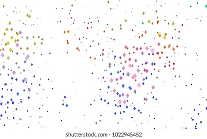 Light Multicolor, Rainbow vector modern geometrical background. Abstract template. Geometric pattern in square style with gradient.