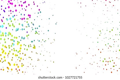 Light Multicolor, Rainbow vector modern geometrical background. Abstract template. Geometric pattern in square style with gradient.