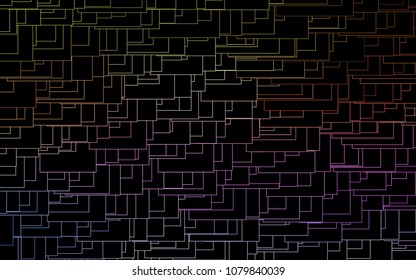 Light Multicolor, Rainbow vector modern geometrical background. Abstract template. Geometric pattern in square style with gradient.