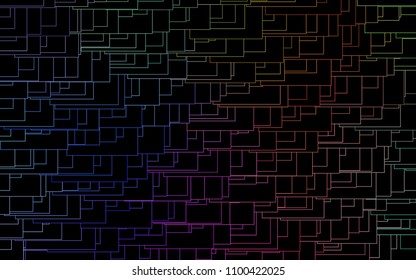 Light Multicolor, Rainbow vector modern geometrical background. Abstract template. Geometric pattern in square style with gradient.